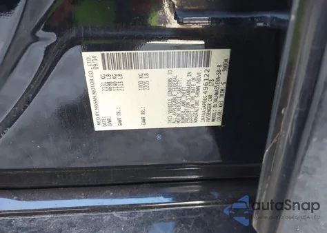 2014 Nissan Maxima 3.5 Sv из США, поврежденный, VIN 1N4AA5AP6EC496122